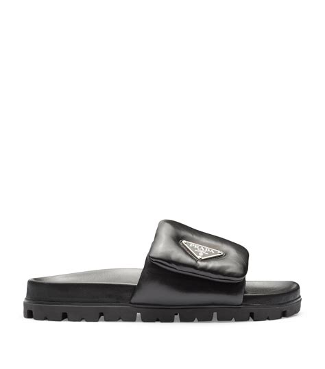 prada slides fur|Prada women's slippers.